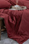 Premium Burgundy Color Cotton Satin Double Duvet Cover Set - 2