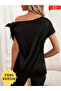 One-Shoulder Satin Women's Summer Blouse - Editor's Choices - 3