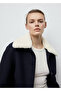 Wool Blend Coat with Fur Collar - 6