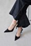 Elsa Women's Heeled Patent Leather Shoes Black