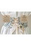 Vintage Floral Patterned Back Tie Corset Belt - 5