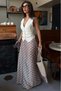 Beige Polka Dot Maxi Women's Satin Skirt Mg2725 - 3