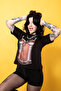 Nkd Printed Relaxed Fit Black Women's Tshirt