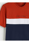 Esvab • Modern & Distinctive Zero Roba Collar Color Block Combed Cotton Men's T-Shirt - 7