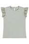 Ruffle Sleeve T-Shirt for 10-13 Years Old - Green