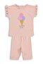 Ice Cream Embroidered 6-18 Month Set - Powder