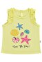 Mixed Print Embroidery Oyster 6-18 Months T-Shirt - Yellow
