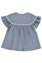 Girl's Floral Embroidered Shirt for Ages 10-13 - Blue - 3