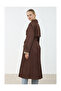Floriva Long Trench Coat Brown