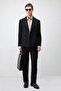 Men's Black Straight Fit Trousers - 3
