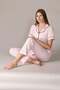 Boydan Buttoned Short Sleeve Striped Pajama Set Seasonal Viscosa Aperi̇ 780-37 - 2
