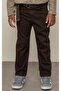 2-14 Years Old Boys' Brown Gabardine Stylish Trousers with Belt-10/11 Y