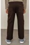 2-14 Years Old Boys' Brown Gabardine Stylish Trousers with Belt-10/11 Y - 2