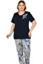 Plus Size Oversized Short Sleeve Pajama Set B78-106 - 2