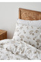 100% Cotton Satin Bridget Double Duvet Cover Set White (200X220 cm) - 3