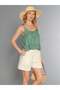 Linen Straped Summer Shorts Set 86-56 - 2
