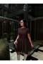 Women's Short Sleeve Flounce Dress - 6