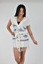 Hooded Pareo Belted Beachwear Peshtemal Black Fish Patterned Beach Robe 1 Piece - 3