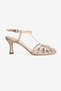 Women's Heeled Shoes Hand Knitted Sandals Camia Beige - 3