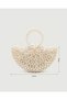 Handmade Satin Bridal Bag with Pearls, Wedding and Special Occasion Clutch Bag Oyster - 3