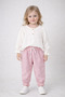 2-6 Years Old Girl's Muslin Blouse and Powder Pants Set-3 Y