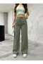 Women's Linen Waist with Rubber Tie-Up High Waist Loose Fit Pants - 7