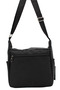 Black Women's Shoulder Bag Clinker Crinkle Fabric 4100 - 6