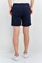 Men Brand Logo Basic Shorts, Navy Blue - 2