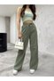 Women's Linen Waist with Rubber Tie-Up High Waist Loose Fit Pants - 6