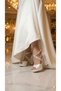 Stone Detailed Stripe Detailed Skin High Women's Wedding Wedding Engagement Mid-Thick Heeled Evening Dress Shoes