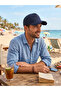 Mesh Sports Unisex Hat (Navy Blue) (5 Panels, Seamless Front Center) - 4