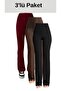 Crepe Fabric Stretch Women's Palazzo Pants 3-Piece Set