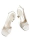 Feles stone detailed band women's high heeled evening shoes - 4