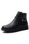 K1121001 Black Zippered Women's Boots - 2