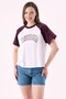 Crep Women's Text Printed College Raglan Sleeve T-Shirt – Relaxed Fit 100% Cotton - 4