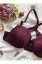Women's DAMSON Silicone Padded Back Cross Lace Bra - 6