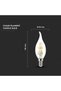 BEC E14 CU FILAMENT LED 4W 3000K - 4