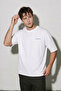 Men's Oversize T-Shirt Champ Archive Printed White – Crew Neck, Comfortable Fit, 100% Cotton - 3
