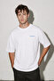 Men's Oversize T-Shirt Champ Archive Printed White – Crew Neck, Comfortable Fit, 100% Cotton