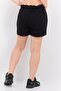 Women Panda Print Drawstrings Basic Shorts, Black - 4