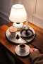 Nisa Luce 12-Light Top Lampshade Small Ceramic - White / Cream •• Table Lamp Night Light Bedroom Modern Lampshade with Hat Nightstand Lamp Bedroom Lighting Stylish Home Decor Mirror Front Console Table Above Coffee Table - 5