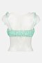 Women Tie Shoulder Floral Print Bikini Top, Multicolor - 2