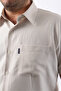Short Sleeve Beige-White Honeycomb Patterned Cotton Men's Shirt Kk-8052-Tss - 2