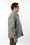 Plus Size Green-Beige Plaid Wool Flannel Men's Shirt (Btl-7111-Tss) - 6