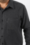 Plus Size Anthracite Plain Fleece Lumberjack Men's Shirt (Btl-7118-Tss) - 3