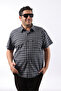 Short Sleeve Plaid Cotton Men's Shirt Kk-8077-Tss - 5