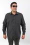 Plus Size Anthracite Plain Fleece Lumberjack Men's Shirt (Btl-7118-Tss) - 5