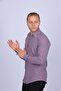 Slim Fit Plaid Claret Red Men's Shirt Slm-5008-Tss - 3