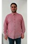 Large Size Red Pitikareli Thin Voile Men's Shirt Btl-6011-Tss - 2