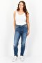 Women Skinny Fit Stretchable Ripped Jeans, Mid Wash - 3